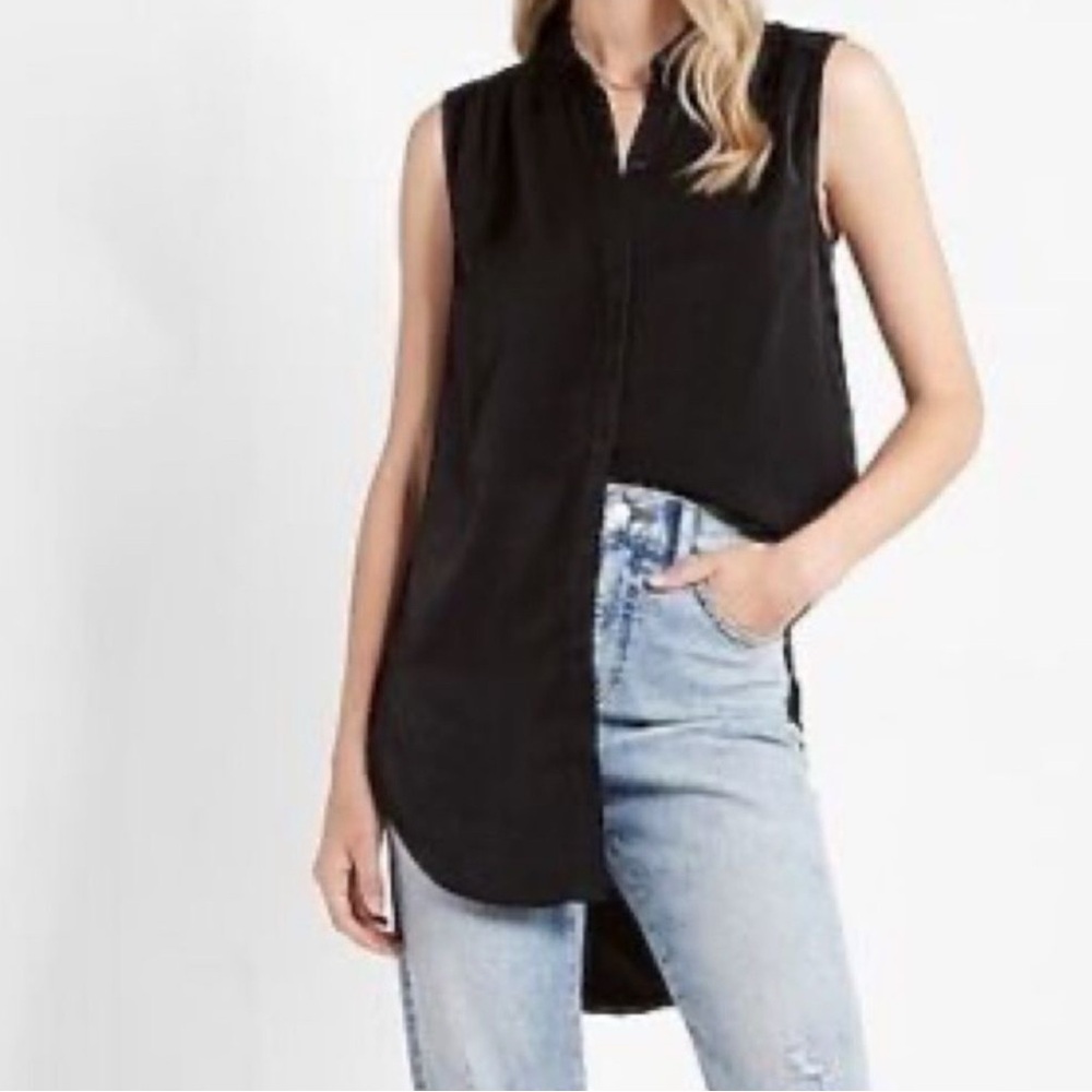 Joie | Black Sleeveless Button Down Top Blouse Sz S